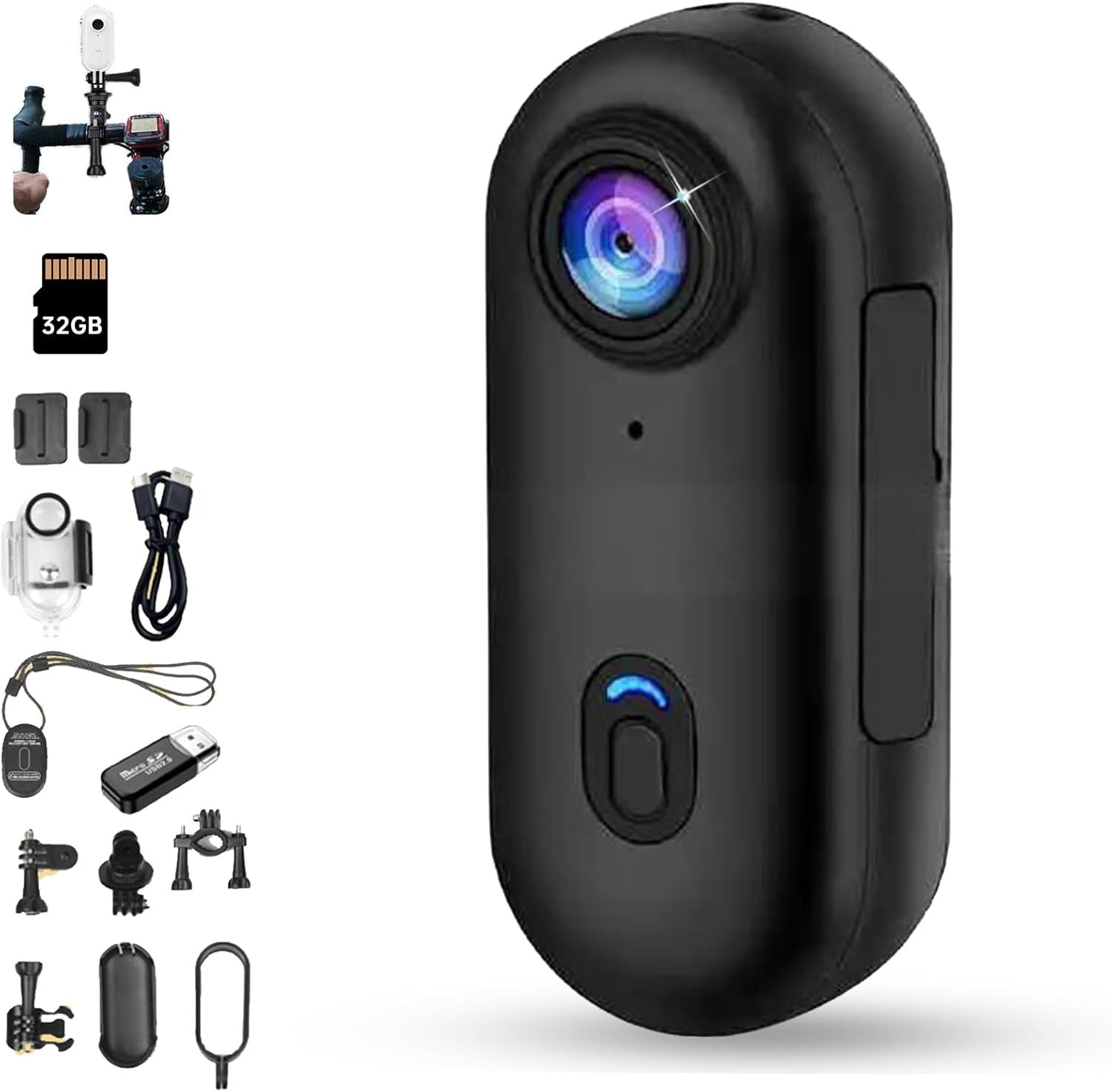 MagSnap Cam 1080P - 📷 كاميرا ميني سبورت بدقة عالية 1080 + طقم كامل من الملحقات 🎒💥